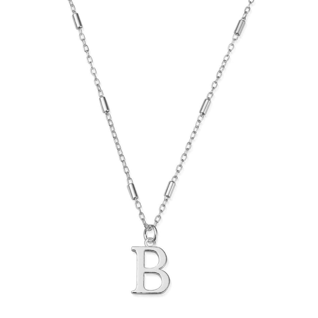 Chlobo Silver Iconic Initial Necklace - B