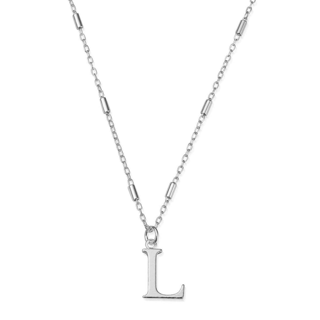 Chlobo Silver Iconic Initial Necklace - L