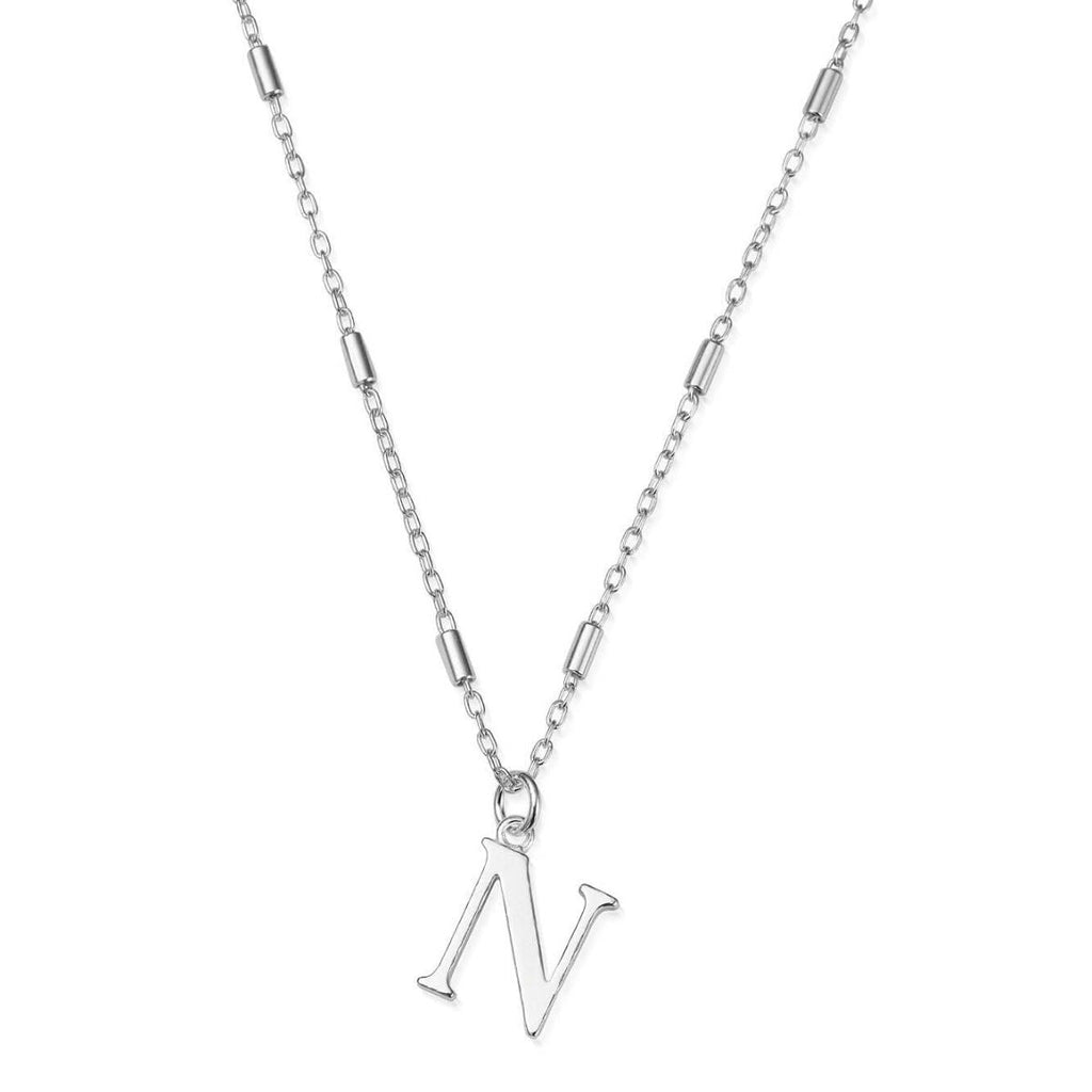 Chlobo Silver Iconic Initial Necklace - N
