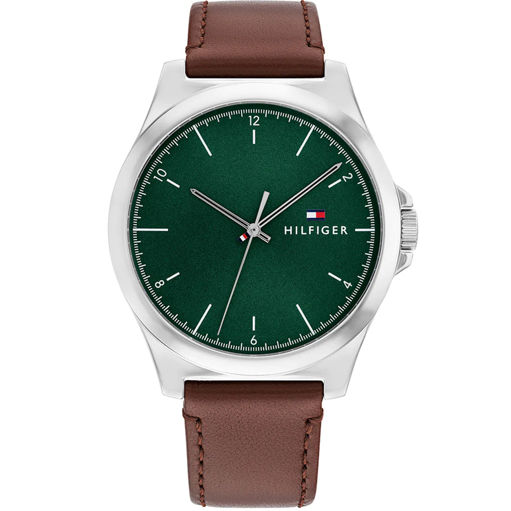 Tommy Hilfiger 1710602 Green Silver Colour Men's Watch