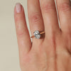 Delphine oval cut engagement ring