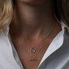 9 carat layered t bar and circle necklace