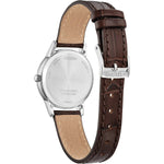 Citizen FE1087-28A Women's Classic Silver-Tone Dial Leather Strap Watch