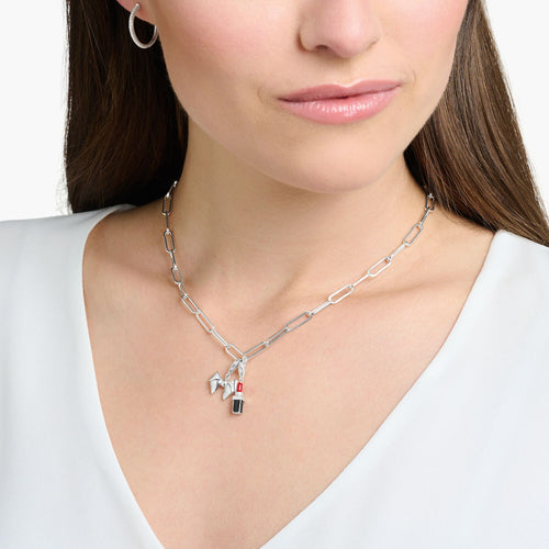 Thomas Sabo Charm Pendant Red Lipstick Silver