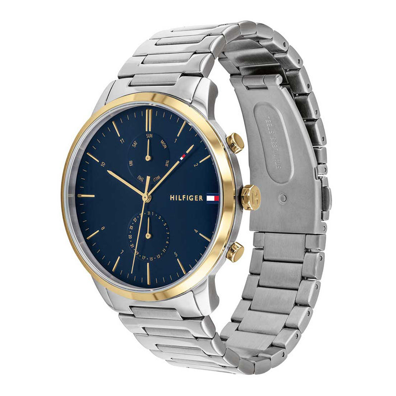 Tommy Hilfiger 1710408 Hunter Blue Dial Two Tone Stainless Steel Bracelet Watch