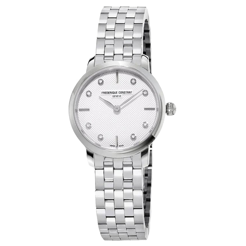 Frederique Constant FC-200STDS26B Slimline Ladies Silver Color Bracelet Watch