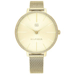 Tommy Hilfiger 1782114 Mesh Dress Watch With Pave Crystals - Gold