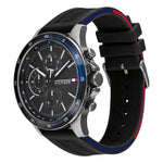 Tommy Hilfiger 1791724 Men's Black Silicone Band Multi-function Watch