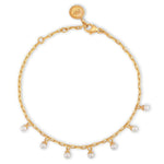 24KAE 22409Y Bracelet with Thin Chain and Pearls