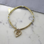 Chlobo Gold And Silver Divine Love Heart Bracelet