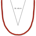 Ti Sento 3916cr/42 Milano Coral Red Stones Necklace