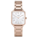 Cluse CL60027S La Tétragone Steel White Pearl Rose Gold Colour Watch