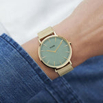 Cluse CW0101201027 La Bohème Mesh Gold Stone Green/Gold Watch