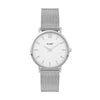 Cluse CW0101203002 Minuit Mesh Silver White/Silver Watch