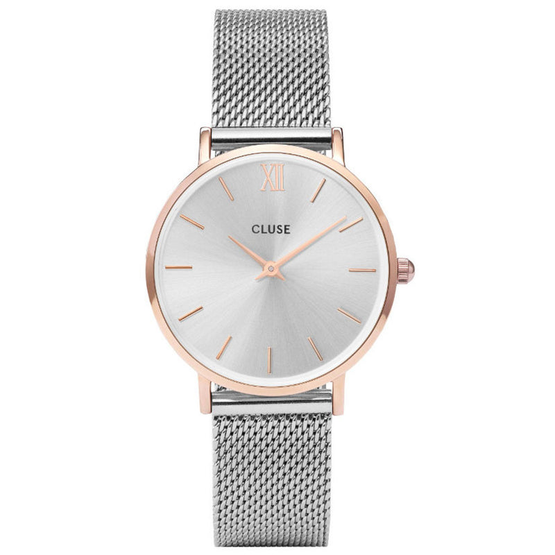 Cluse CW0101203004 Minuit Mesh Rose Gold Silver/Silver Watch