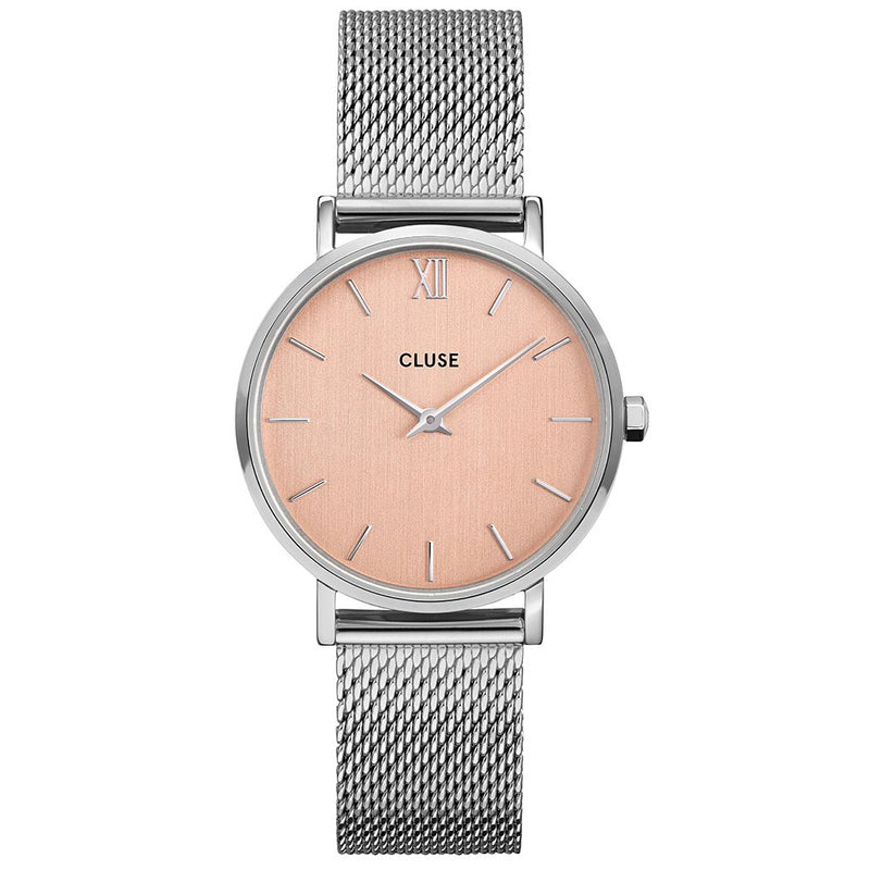 Cluse CW0101203029 Minuit Mesh Silver Rose Gold/Silver Watch