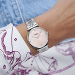 Cluse CW0101208013 Triomphe 5-Link Silver Salmon Pink Pearl/Silver Watch
