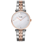 Cluse CW0101208015 Triomphe 5-Link Rose Gold White Pearl/Silver/Rose Gold Watch