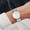 Cluse CW0101208015 Triomphe 5-Link Rose Gold White Pearl/Silver/Rose Gold Watch