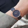 Cluse CW0101209007 Le Couronnement Leather Dark Grey Rose Gold Colour Watch