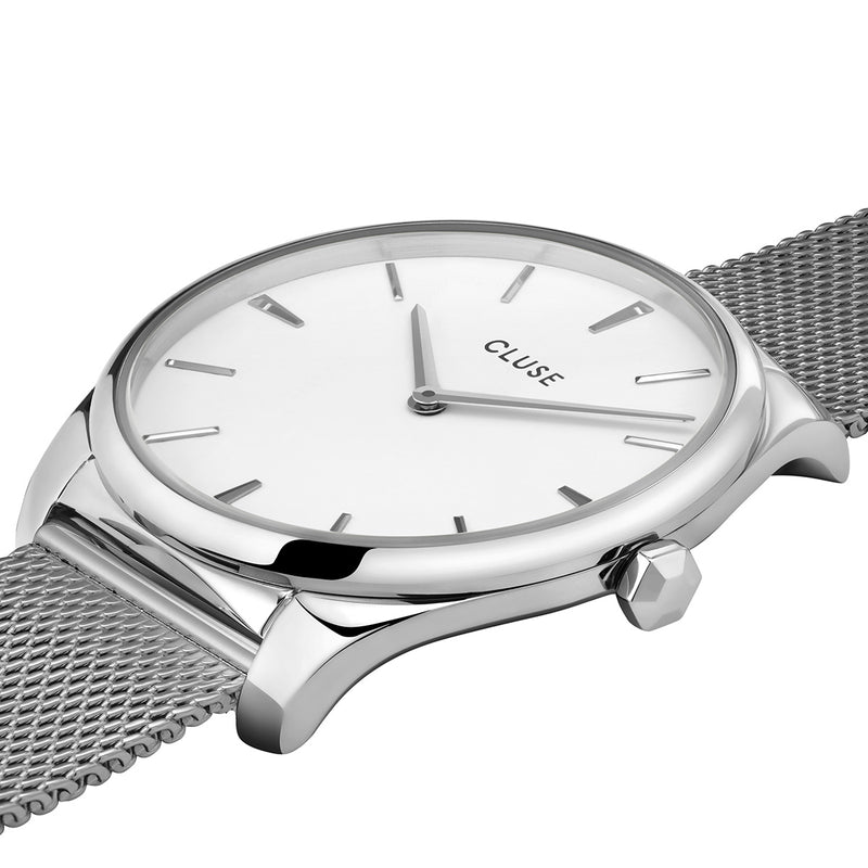 Cluse CW0101212001 Féroce Mesh Silver White/Silver Watch