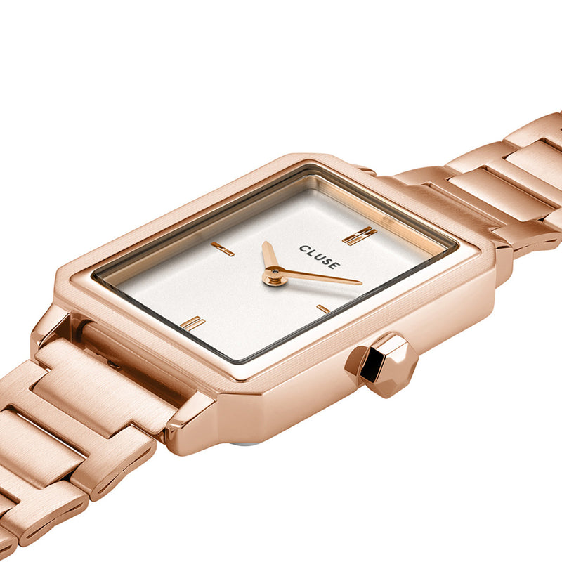 Cluse CW11503 Women's Fluette Steel White Rose Gold Colour Watch