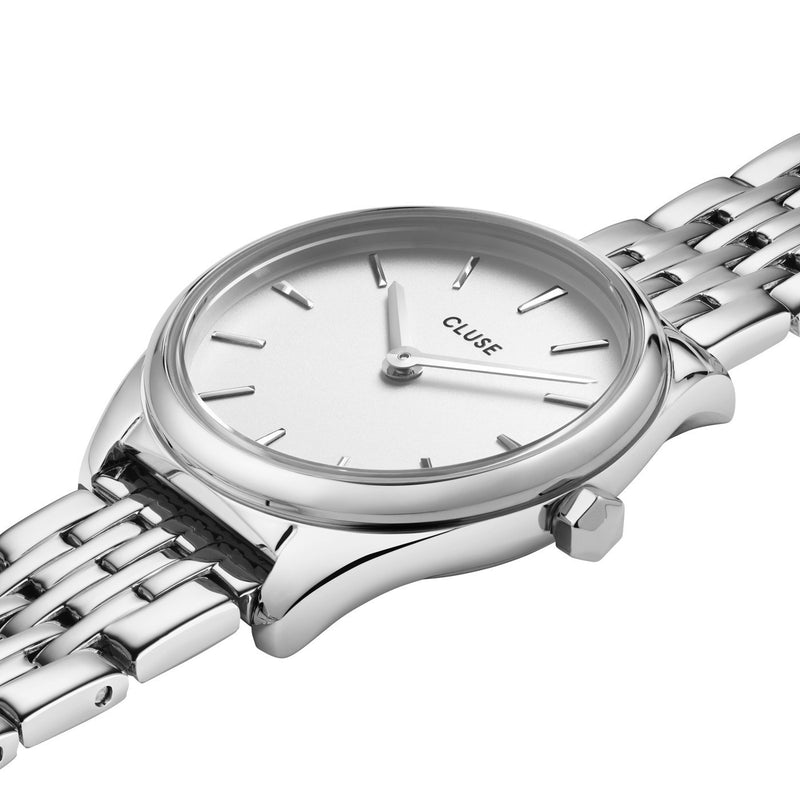Cluse CW11706 Feroce Mini Stainless Steel White/Silver Bracelet Watch