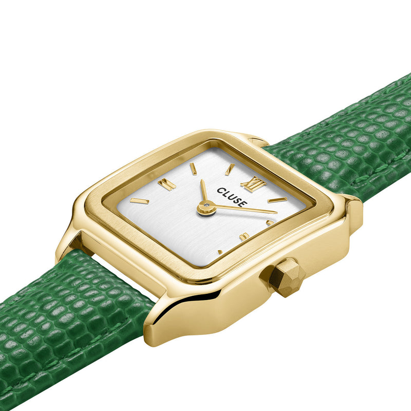 Cluse CW11803 Gracieuse Petite Emerald Green/Gold Leather Watch