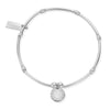 Chlobo Mini Noodle Sparkle Rice Friendship Disc Bracelet - Silver