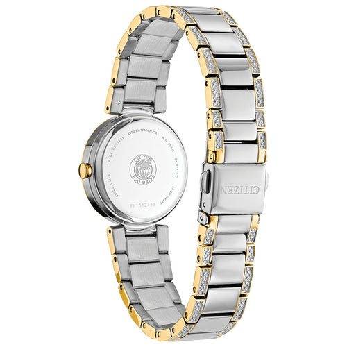 Citizen EMO844-58D Silhouette Crystal Ladie's Two Tone Stainless Steel Bracelet Watch