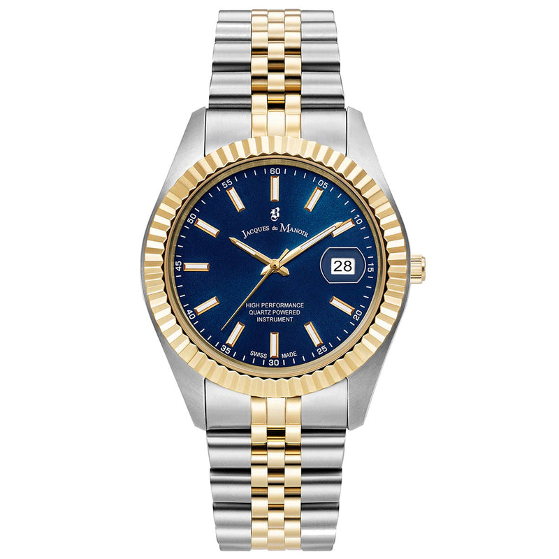 Jaques du Manoir JWN01705 Inspiration Business Blue Silver-Gold Bracelet Watch