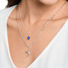 Thomas Sabo Necklace With Blue Stone Silver