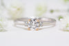 Deborah platinum and rose gold diamond engagement ring