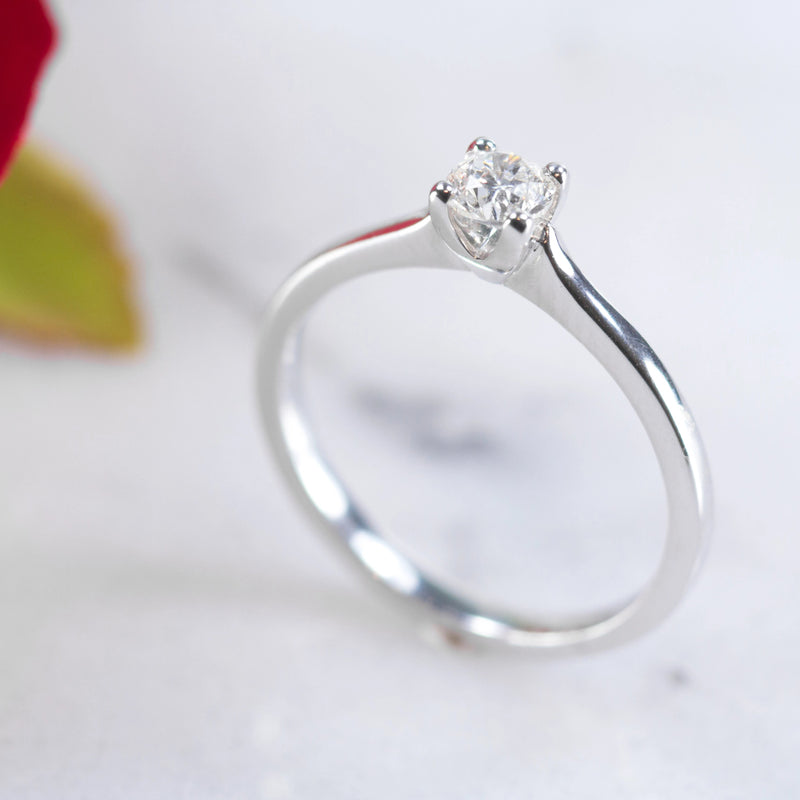 Kate 18ct white gold solitaire engagement ring