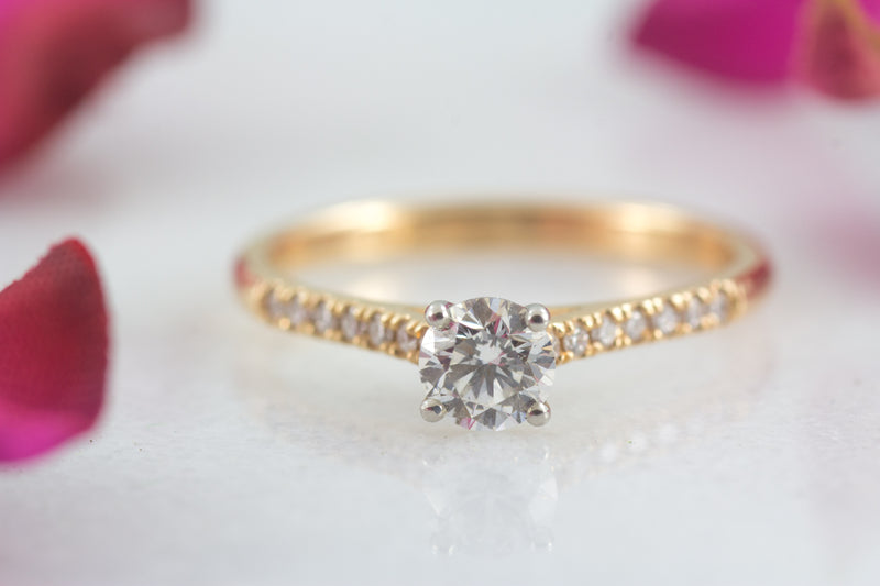 Charlotte rose gold diamond engagement ring
