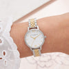 Olivia Burton OB16MDW34 White Dial Silver & Gold Stainless Steel Bracelet Watch