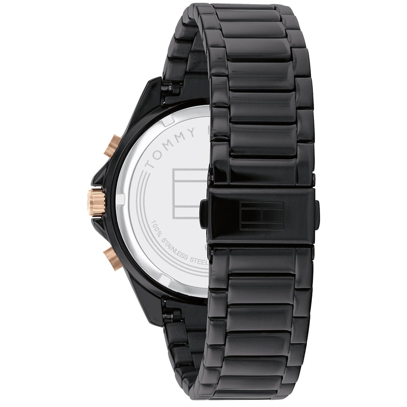 Tommy Hilfiger 1791858 Elevated Sport Men’s Black Ion-Plated Bracelet Watch