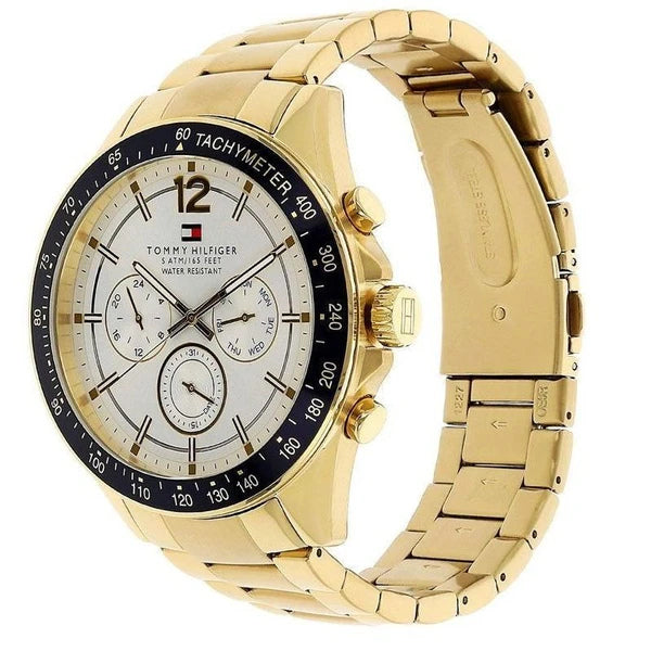Sophisticated 1791121 Jewellers Bourke Hilfiger Walter Tommy Sport Stainless Steel W Gold-Tone –