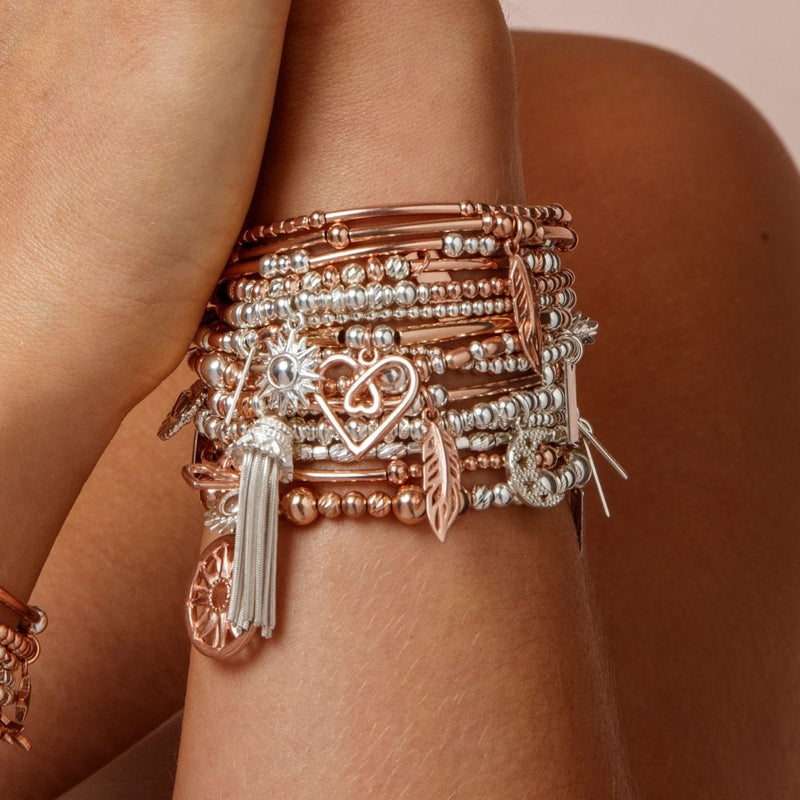 Chlobo Gold And Silver Filigree Feather Bracelet