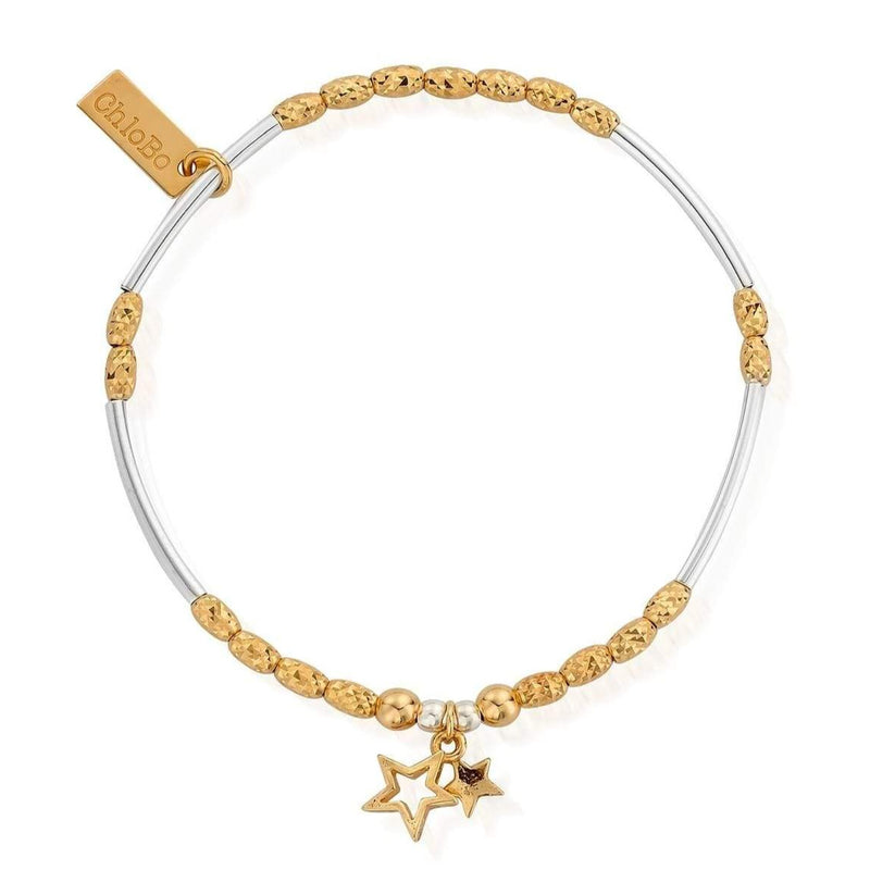 Chlobo Gold And Silver Double Star Bracelet