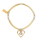 Chlobo Gold And Silver Divine Love Heart Bracelet