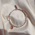 Chlobo Rose and Silver Open Star in Circle Bracelet