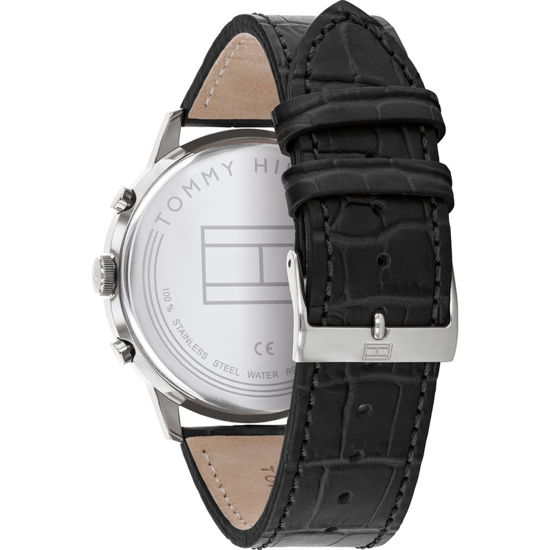 Tommy Hilfiger 1710434 Men's Black Leather Strap Dress Watch